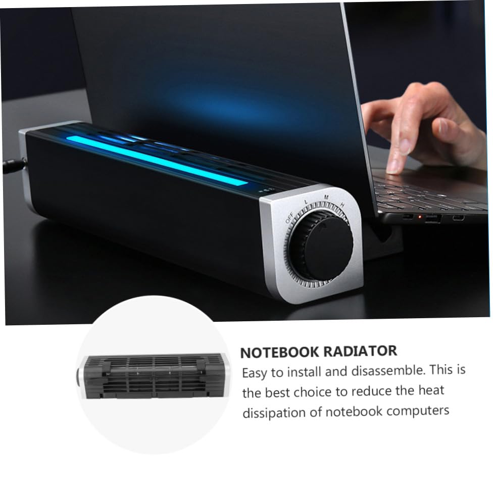 COHEALI enfriador USB portátil para laptop con ventilador ajustable y soporte miniatura 3