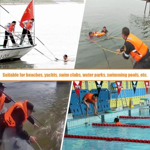 Gancho de seguridad telescópico para piscinas que permite un rescate de emergencia rápido y eficaz 7