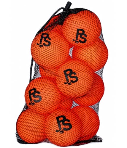 Premier Sports 12-Pack All-Weather Street Hockey Balls Durable Low-Bounce High-Visibility Balls with Reusable Storage Bag Premier Regulation Size