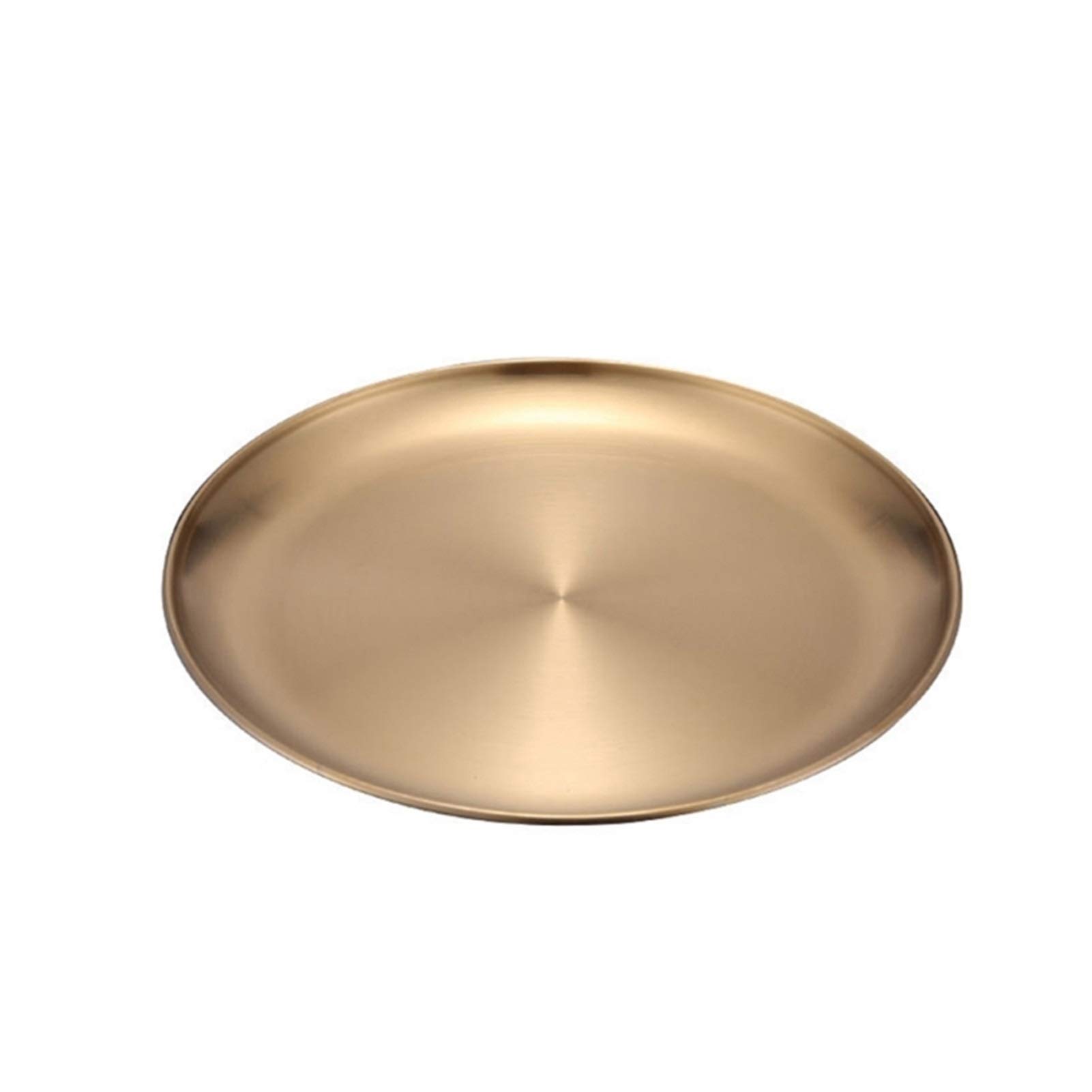 Plateau de rangement or et assiette plate de cuisine pour service de table