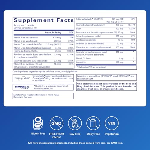Image of Pure Encapsulations Multi T /D - Multivitamin & Mineral Supplement - for Daily Wellness, Cardiovascular & Immune Health* - Rich in Vitamins & Minerals - Gluten Free & Vegetarian - 60 Capsules