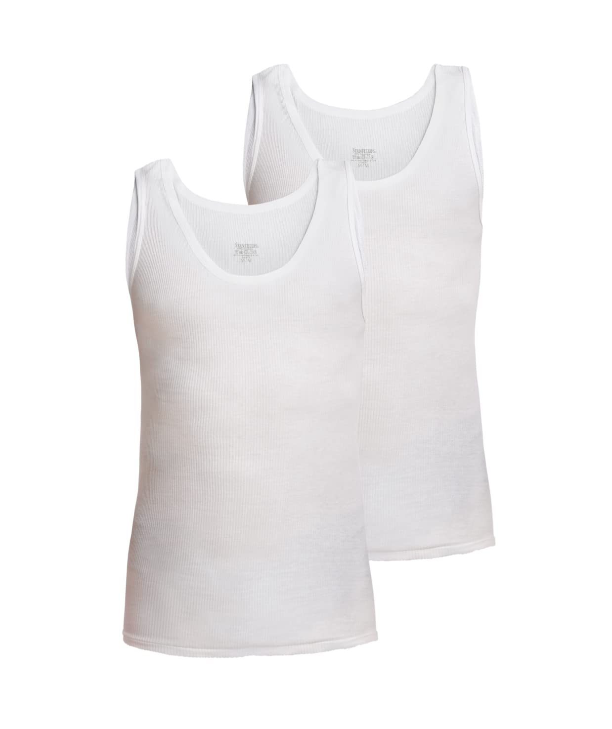 Stanfield's Men's Cotton Tagless Athletic Tank Tops, 2 Pack