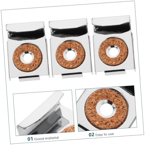 Image of OSALADI 8pcs Iron Mirror Clips with Padding Wall Mounted Mirror Holders for Frameless Displays Easy Installation and Versatile Design for Hanging Mirrors and Pictures