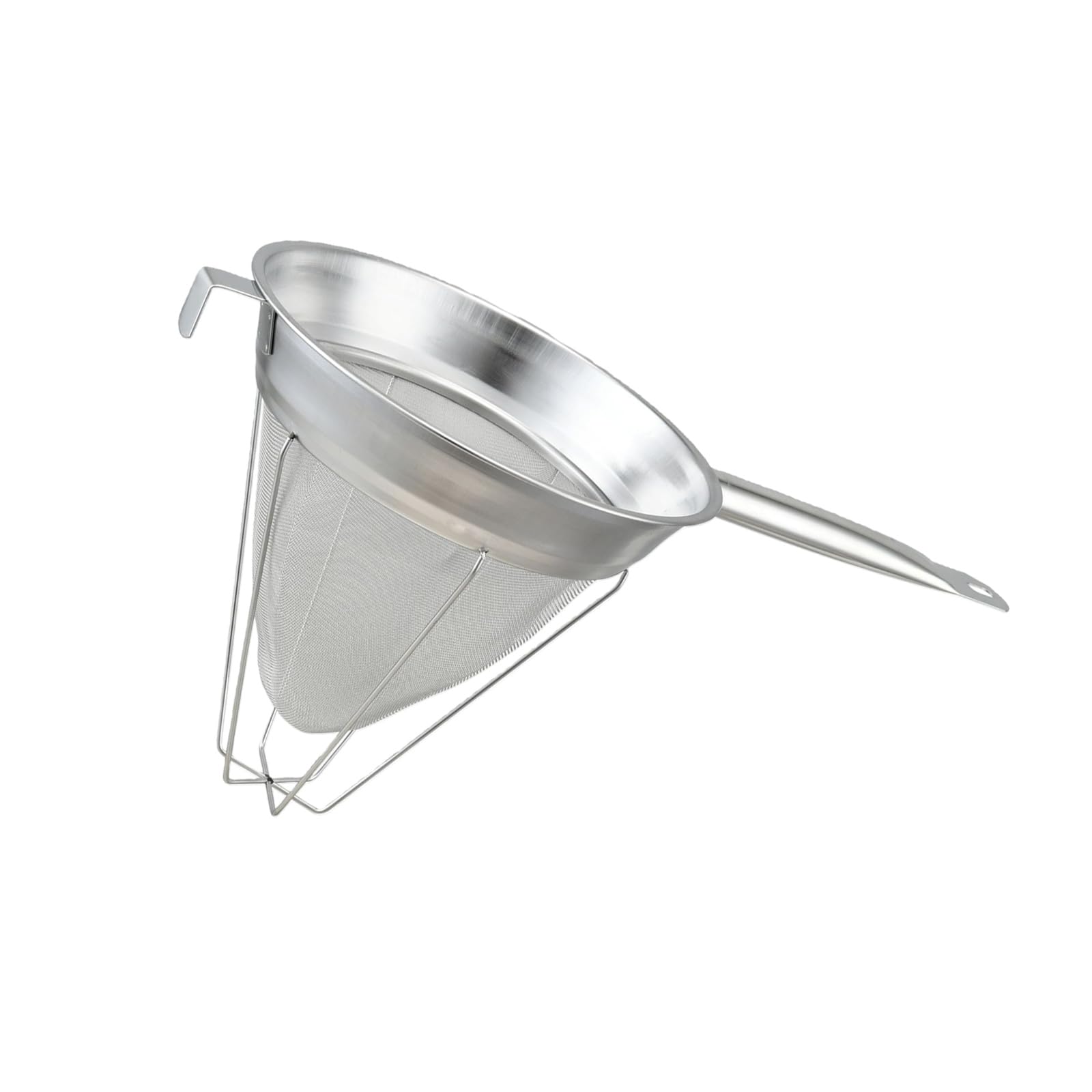 Zxfdsfdbnm 304 Stainless Steel Coned Shape Filter with Handle Fine Meshes Conical Bouillon Strainer for Liquids and Solids Particles Tea Coffee