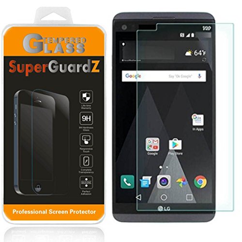 SuperGuardZ [2-Pack] For LG V20 Tempered Glass Screen Protector, 9H, 0.3mm, 2.5D Round Edge, Anti-Scratch, Anti-Bubble