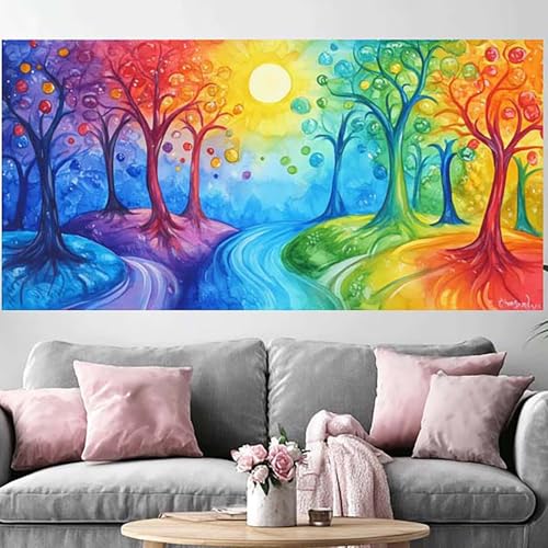 Crystal art coucher de soleil diamond painting full drill avec strass brillants 50x100