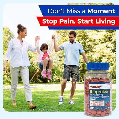 Image of TIME-Cap Labs Ibuprofen 200mg Pain Reliever & Fever Reducer, 500 Tablets | Temporarily Relieves Minor Aches & Pains due to Headache, Toothache, Backache, Muscular Aches & Menstrual Cramps | For Adults