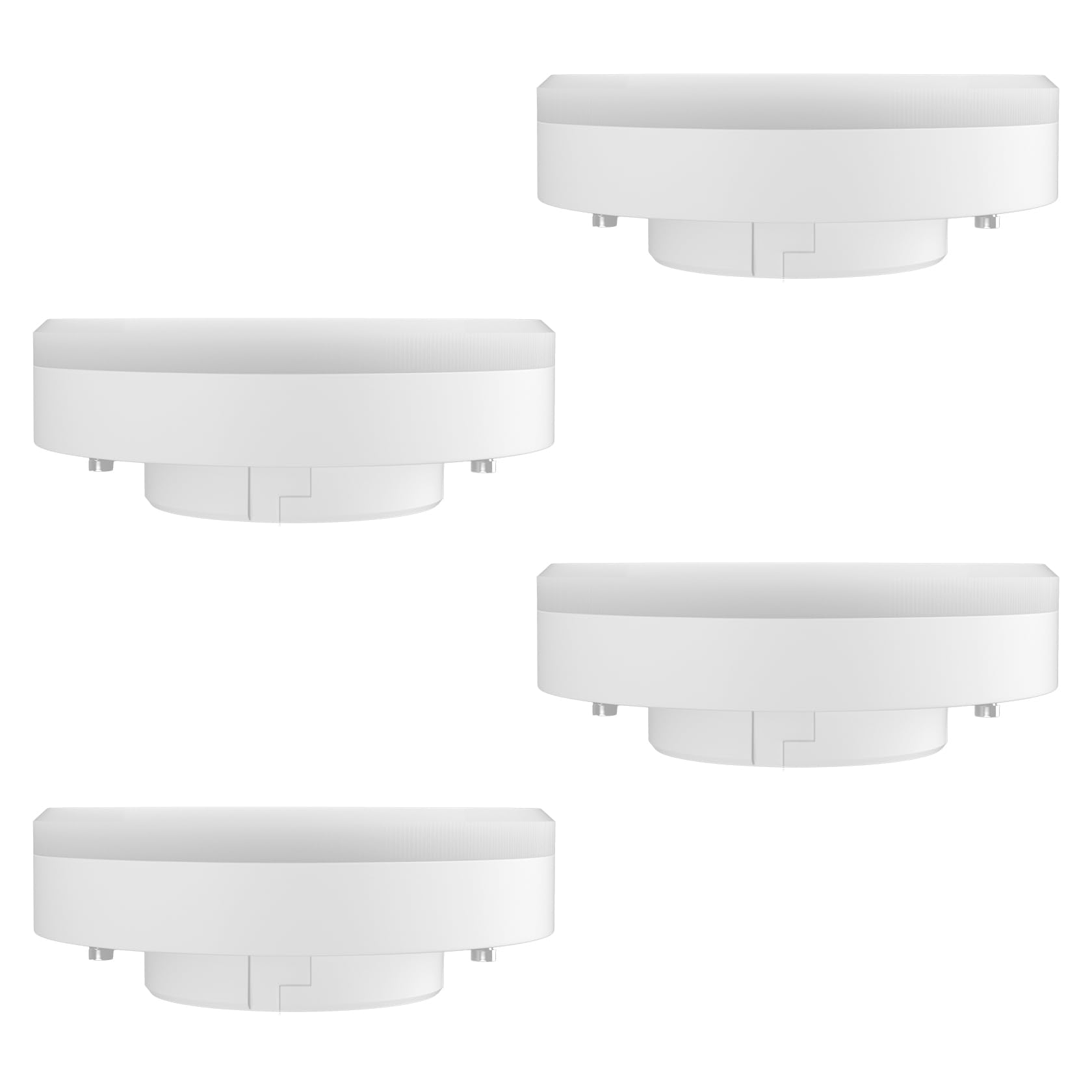 ORALUCE GX53 LED Bulb 6W, Replace 50W Halogen, 2700K Warm White LED Light Bulb, 556 Lumens GX53 LED Spotlight Bulbs, Not Dimmable, Under Cupboard Lighting for Kitchen, Pack of 4