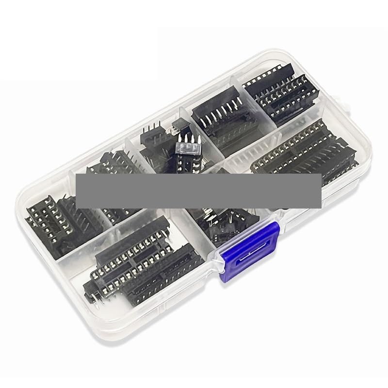 66PCS/lot DIP IC Sockets Adaptor Solder Type Socket Kit 6 8 14 16 18 20 24 28 Pin DIP-6 DIP-8 DIP-14 IC Connector