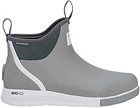 XTRATUF Men's Ankle Deck Sport Boots: Lightweight Waterproof Fishing Boots with Breathable Mesh & Slip-Resistant PRO LITE Sole, Gray