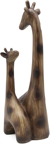 Miniatura 3 de Lukitas Giraffes Statue and Sculpture Decor, Mom-and-Baby Giraffe Figurine, Creative Desktop Decorative Ornaments, Resin 11.5'' Jirafas,Conejito