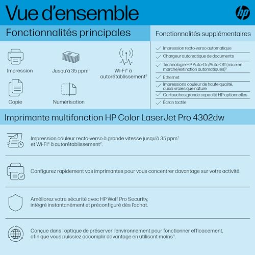HP Color LaserJet Pro 4302dw - vue 8