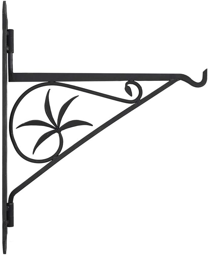Crane, 18-inch Fireplace Pot Hanger Bracket, Black