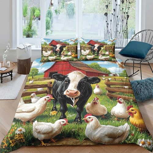 Housse de couette microfibre 3D hypoallergique et douce 140x200cm - 4