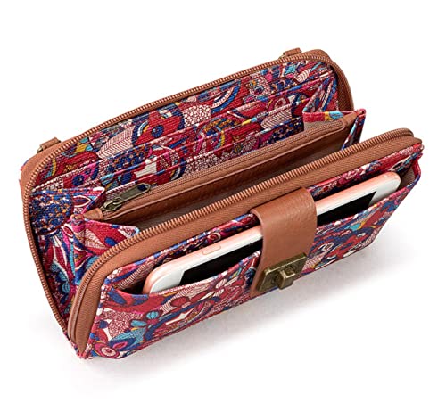 Image of Sakroots Smartphone Crossbody Purse - Women's Cellphone Bag & Wallet For Everyday - Convertible Wristlet With Zipper