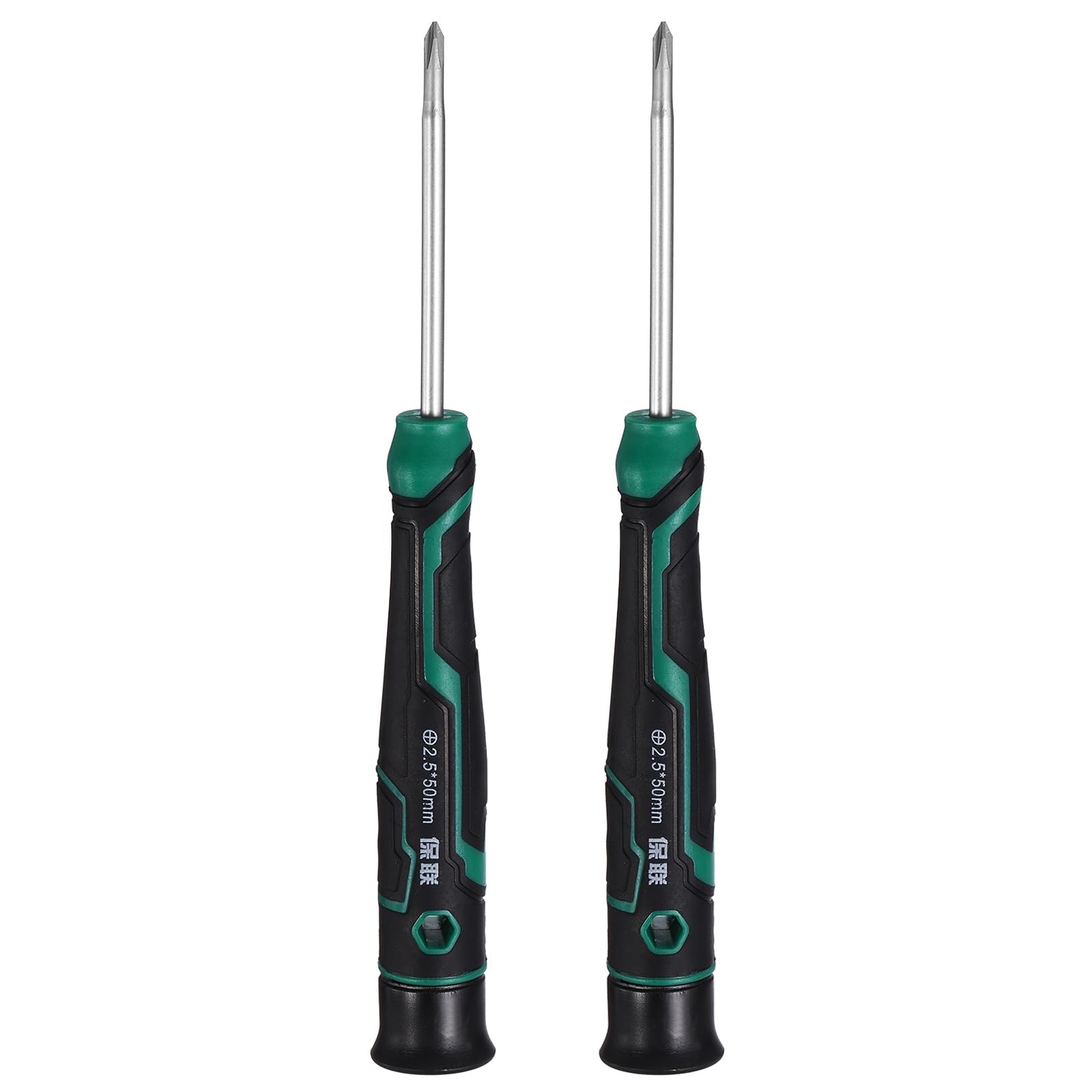 sourcing map 2pcs PH0 Small Precision Screwdriver 138mm Length 2.5mm Rod Magnetic Phillips Screwdrivers S2 Steel Mini Screw Drivers with Cushion Grip for Eyeglass Watch Computer Laptop Phone