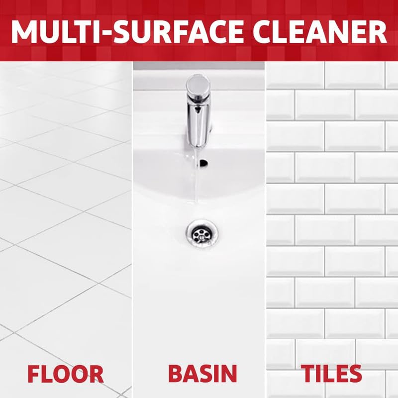 Image of Puerto Bathroom Cleaner - 1 Ltr (Pack of 2)| Suitable for Bathroom floors, Slabs, Wall tiles, Sinks, Basins, Stainless Steel taps and Shower heads