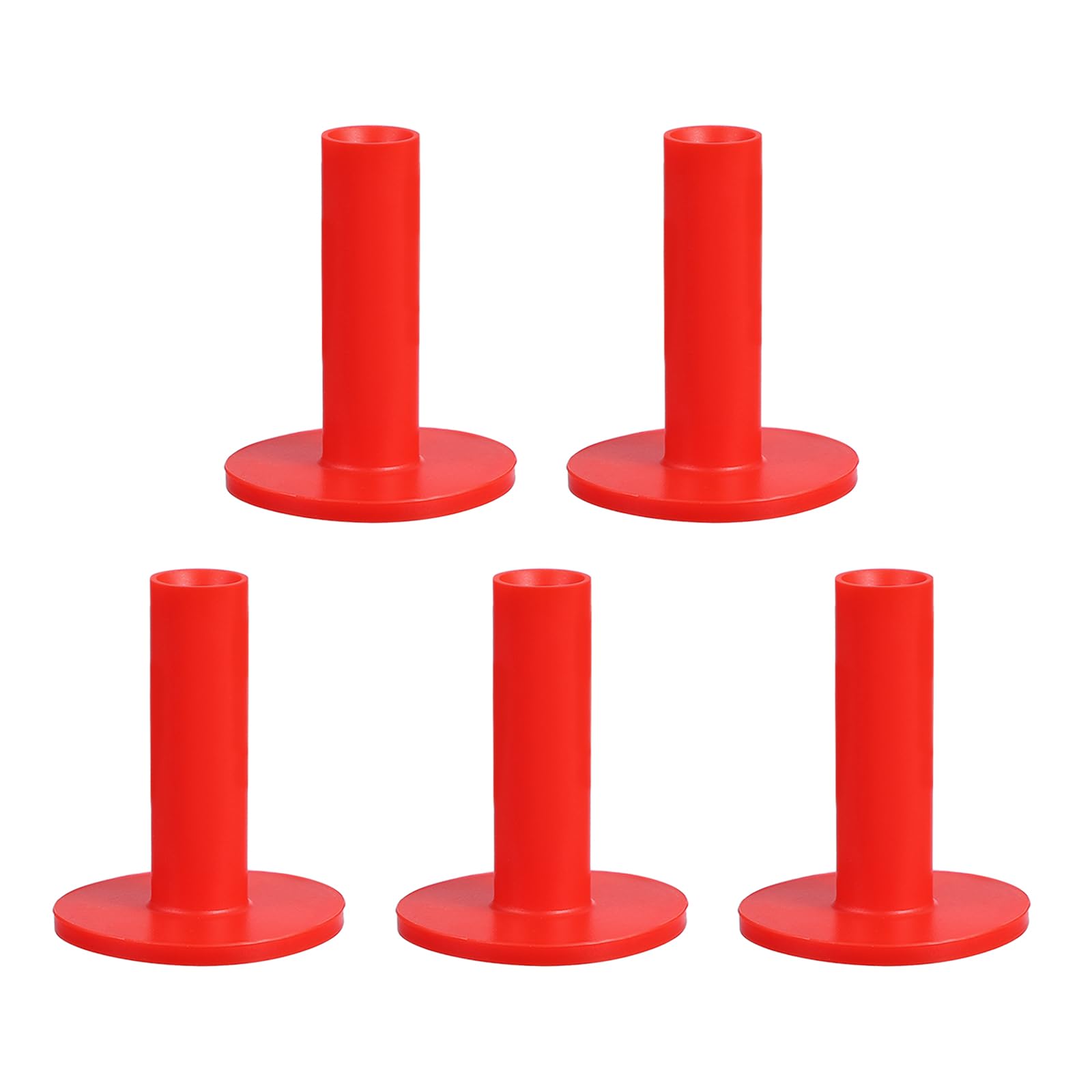 PATIKIL 2.95 Inch Rubber Golf Tees, 5 Pack Tall Practice Training Driving Range Tee Stable Ball Holder for Outdoor Indoor Hitting Mat Backyard, Red