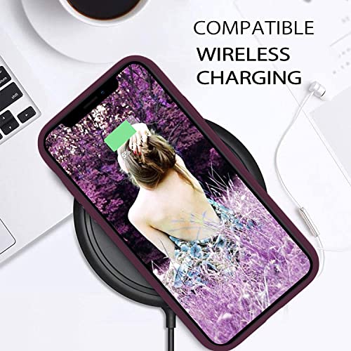 Image of DIZORO Samsung S25 Ultra Case, Compatible with Mag Safe, Matte Luxury Metallic Luster Flexible TPU Wireless Charging Shockproof Case with Camera Protector - 11 Wine