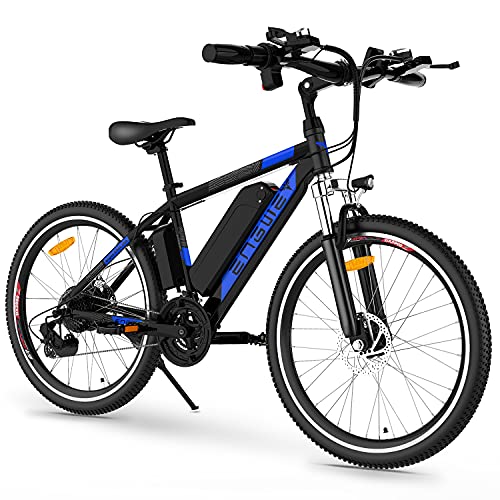 ENGWE Electric Bike Adult Electric Mountain Bike 250W E-Bike 26'' Electric Bicycle with Removable 36V 8Ah Battery, Professional 21 Speed Gear Electric Bicycle (Blue)