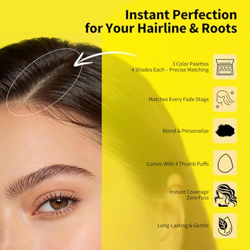 Image of Sevich 4-Color Hairline Palette, Root Touch Up, Brown Series