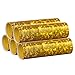 Produktbild PartyMarty Gold Metallic Luftschlangen im 5er Sparpack - 5 Rollen mit je 18 holografisch-glitzernden Luftschlangen - Geburtstag, Hochzeit Dekoration Abitur 2022 Abschlussfeier