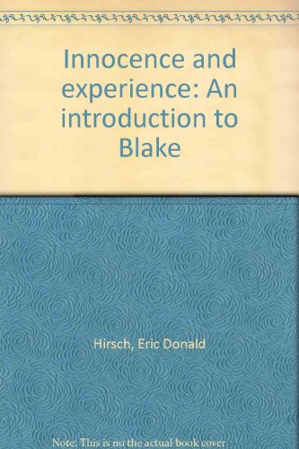 Innocence and Experience: An Introduction to Blake B0000CMFE6 Book Cover