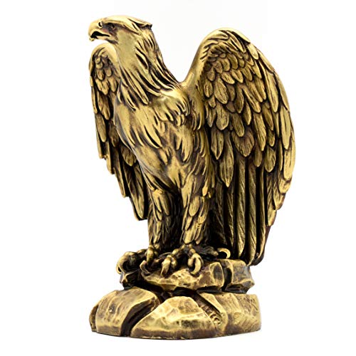 Estatua de águila placas de bronce 9.5 in miniatura 2