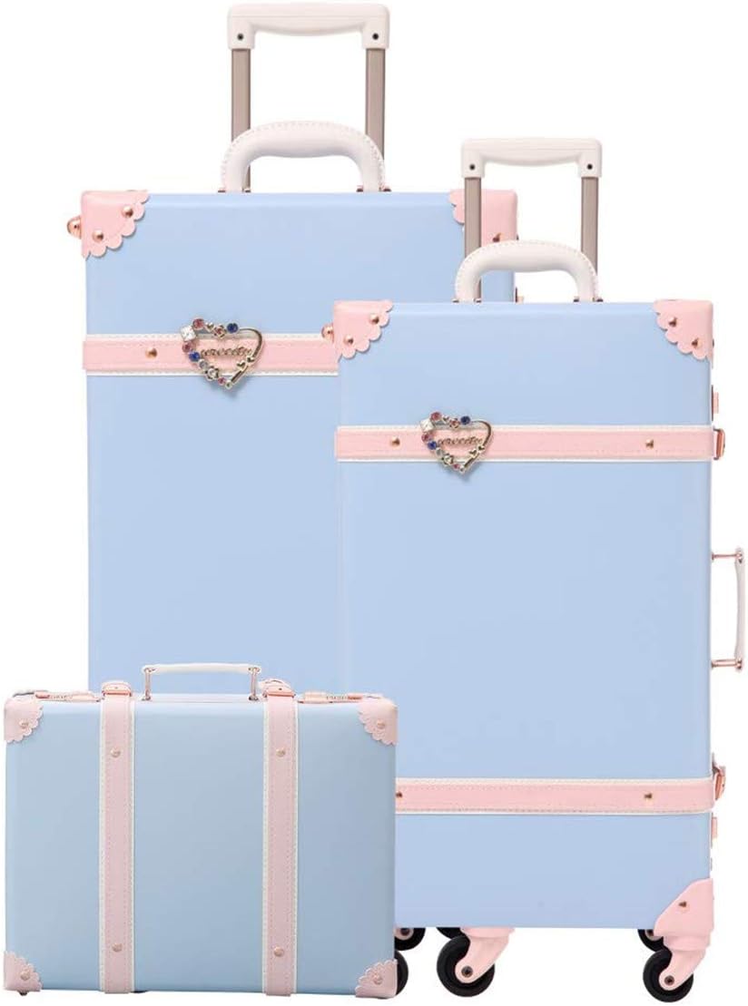 Vintage Luggage Sets Lightweight Women Leather Suitcase/Trunk, Set of 3