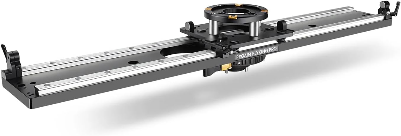 PROAIM Flyking PRO 4ft Mitchell Video Camera Slider for Videomakers & Filmmakers. with 360° Sweeping Panning & Quick Flip Lock. Payload up to 100kg / 220lb. (SL-FLPR-4)