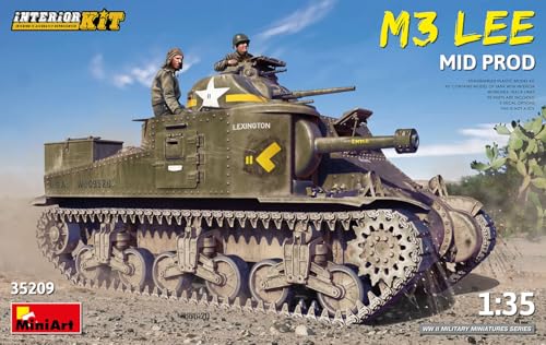 MIN35209 Miniart Lee Mid Prod maquette char M3 avec kit intérieur 1:35 pour modélistes