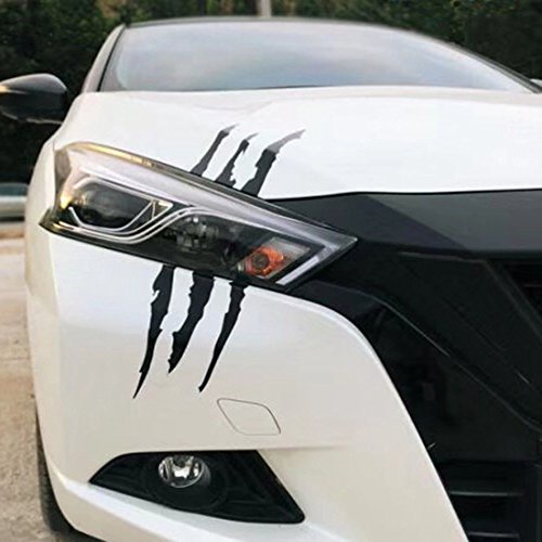 Claw Marks Headlight Decal Available In Twelve Colors!. Genuine Viavinyl Brand Vinyl Sticker / Decal For Sports Cars (Yellow) #TOP2