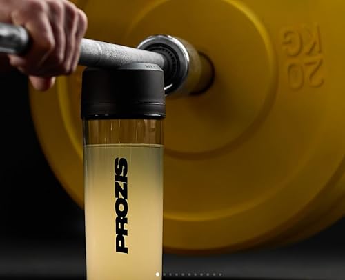 Prozis Shaker Bottle Bar Holder Black 750 ml - bottiglia infrangibile in Tritan, lavabile facilmente, sia per bevande fredde e calde. Alta qualità, sostiene bilanciere fino 200 kg