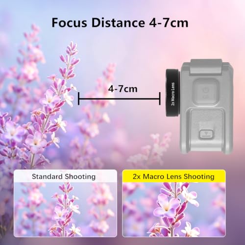 Filtro macro de primer plano para DJI Osmo Action 4 con montaje de rosca 4