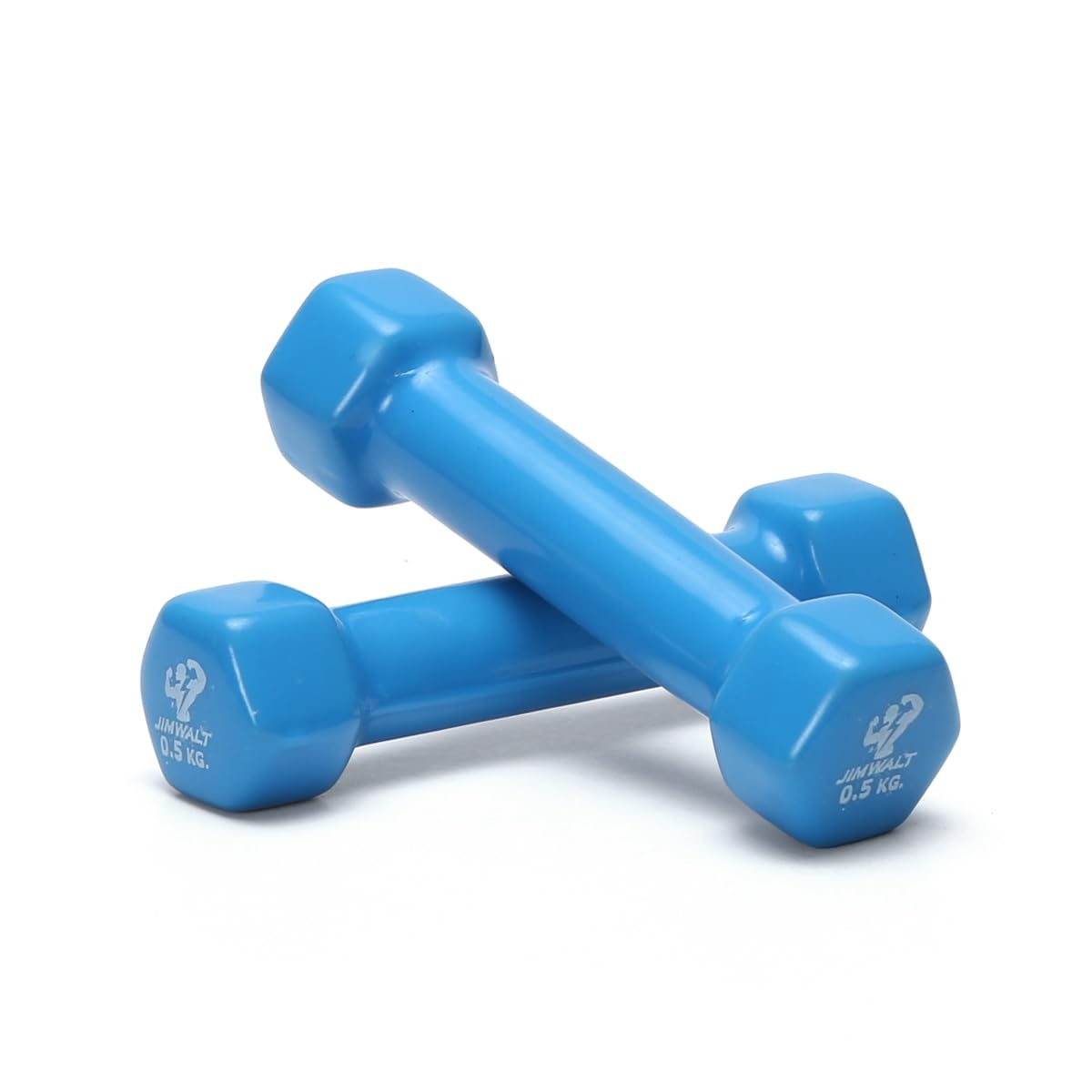 JIMWALT Jimwalt Premium Vinyl Coated Dumbbells - Non Slip Grip| Hex Shape | Reach Compliant| From the House of Healthycl