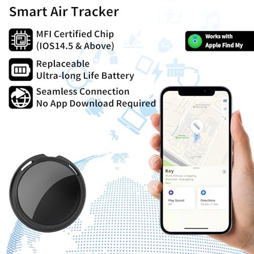 GPS Tracker for Vehicles Work with Find My(iOS Only) Magnetic Case Real Time Mini Air Tracker Tag Global Coverage Hidden Car Locator Tracking Device No Monthly Fee or Subscription No SIM Card Required