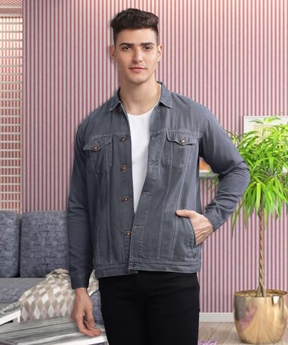 Image of Kuons Avenue Men's Regular Fit Trucker Jacket | Denim Jacket for Men