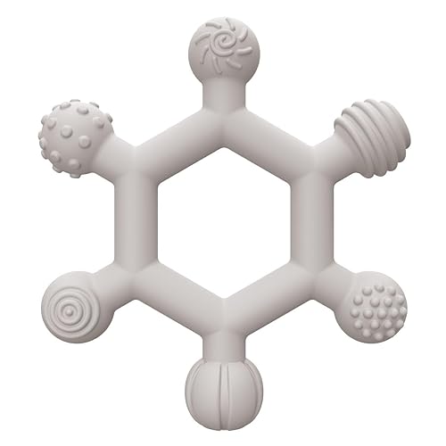 Miniatura 4 de PandaEar Paquete de 3 juguetes de dentición para niños pequeños y bebés, 0-12 meses, mordedor de silicona para bebé, sin BPA, suave y texturizado