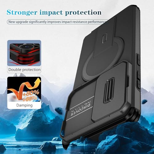 Image of ShieldTech MagStand Series Case for Samsung Galaxy S26 Ultra 5G, Mobile Cover with Sliding Camera Shield, Mag-Safe, Kickstand, Shockproof for Samsung Galaxy S26 Ultra 5G - Black