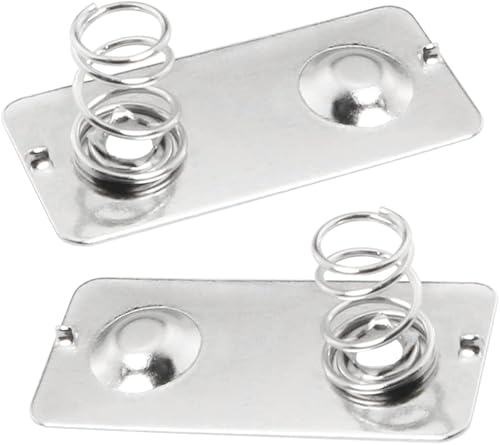 MEETOOT 40pcs AA Batería Negativa a Positiva Conversión Primavera Contacto Níquelado Placa 0.945x0.433 in