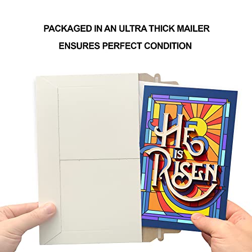 6 Pack Religious Easter Card, Prime Greetings, Made In America, Eco-Friendly, Thick Card Stock With Premium Envelope 5In X 7.75In, Packaged In Protective Mailer (6 Pack Religious) #TOP5