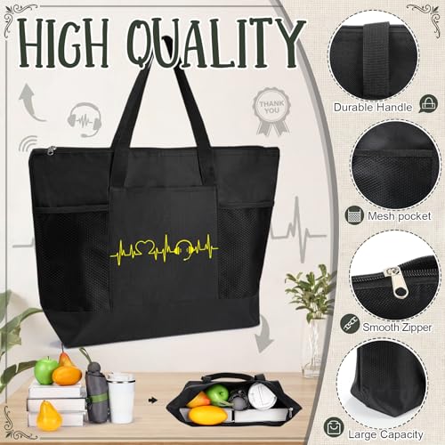 6 Bolsas Tote de Agradecimiento para Despachador con Bolsillo de Malla miniatura 3