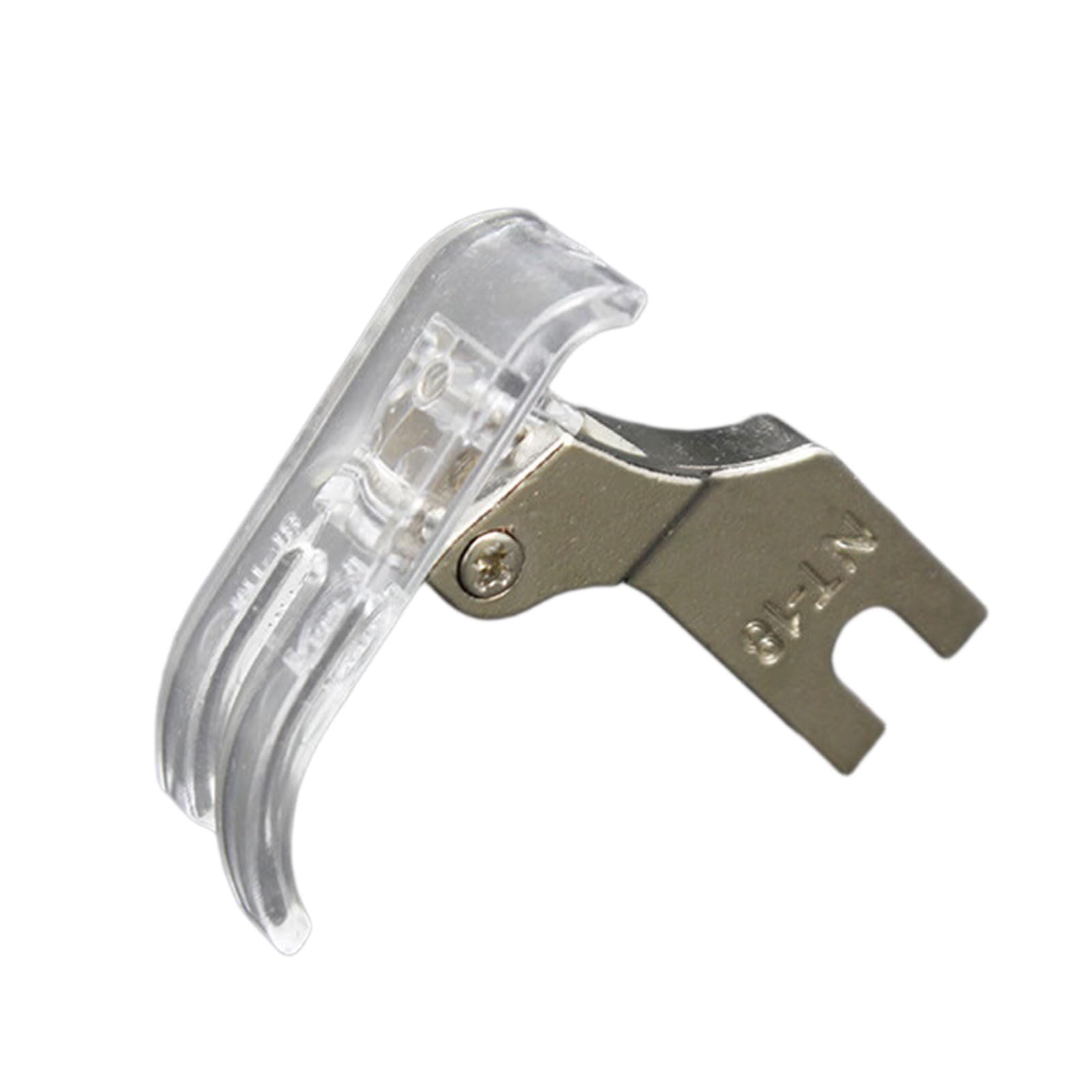 PURPLELILY Professional Sewing Machine Foot Clear Metal Presser Foot for Accurate Fabric Alignment Stitching Positionning Permanent Metal Presser