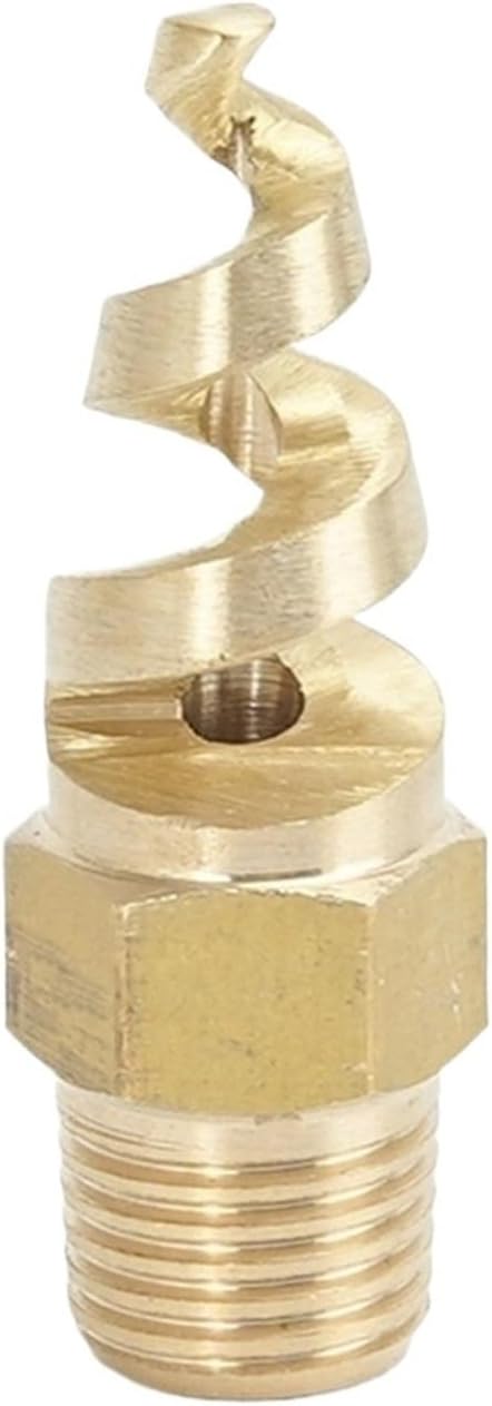 Brass Spiral Jet Nozzle 120-150°, Hollow & Full Cone Industrial Desulfurization Tower Spray Tip 1/8"-1.5"(1/4")