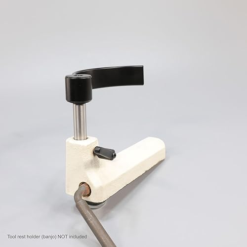 Miniatura 4 de Soporte de herramientas curvado de 5 pulgadas de diámetro para girar cuencos pequeños en torno de madera, poste de 58 pulgadas de diámetro, longitud