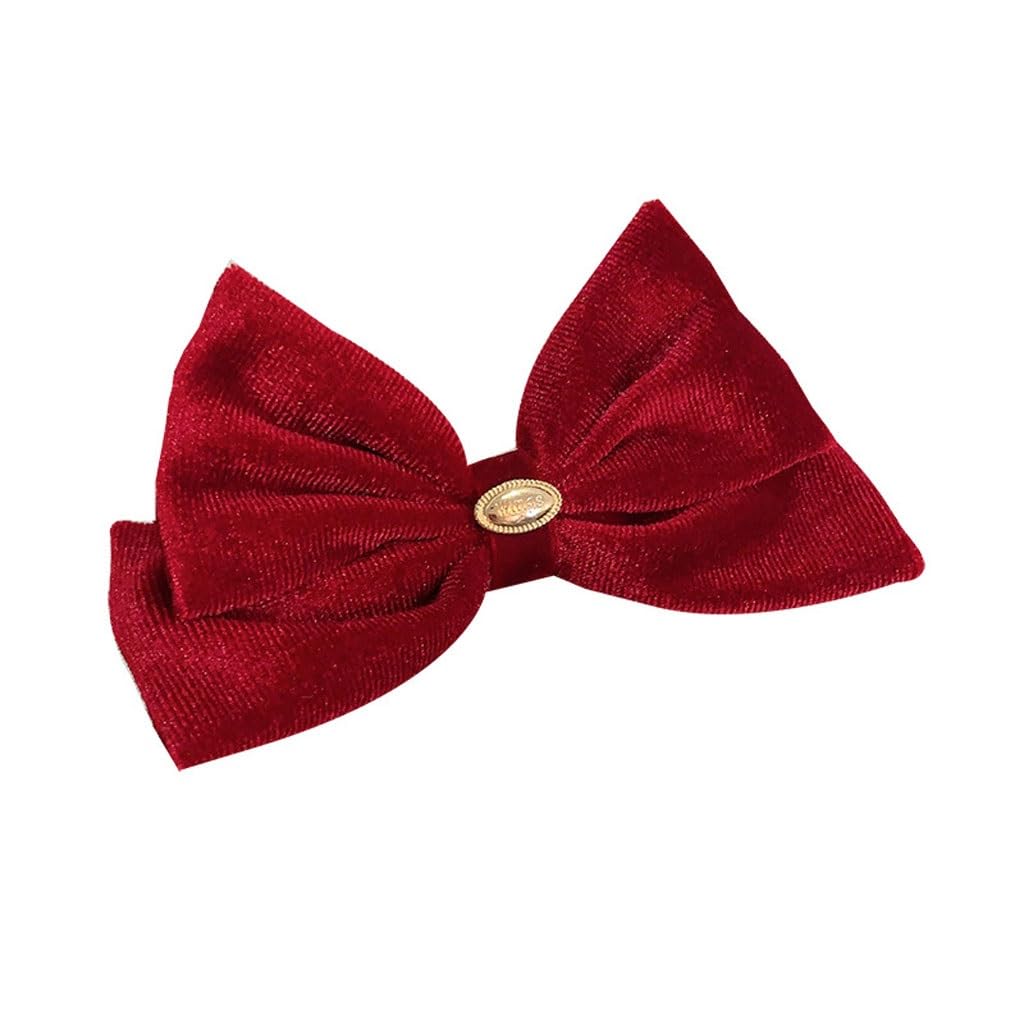 Pince à coiffure noeud velours doux haut de gamme style rétro