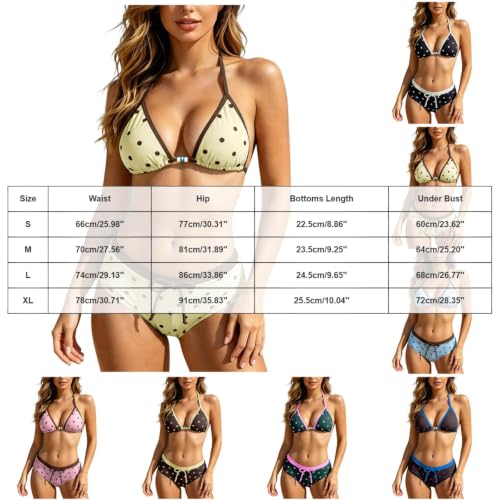 Bikini de dos piezas con estampados florales y relleno retro 7