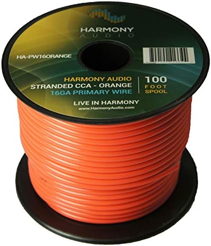 Harmony Audio HA-PW12PURP Primary Single Conductor 12 Gauge Purple Power or Ground Wire Roll 100 Feet Cable for Car Audio/Trailer/Model Train/Remote