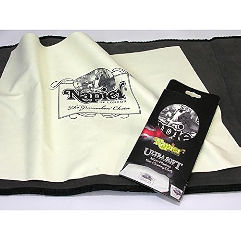 Napier Ultra Soft Micro Filament Gun Cleaning Cloth - extra soft non scratch fibre, ideal for barrels, action and stocks - lint free, highly absorbent, strong and machine washable Cover