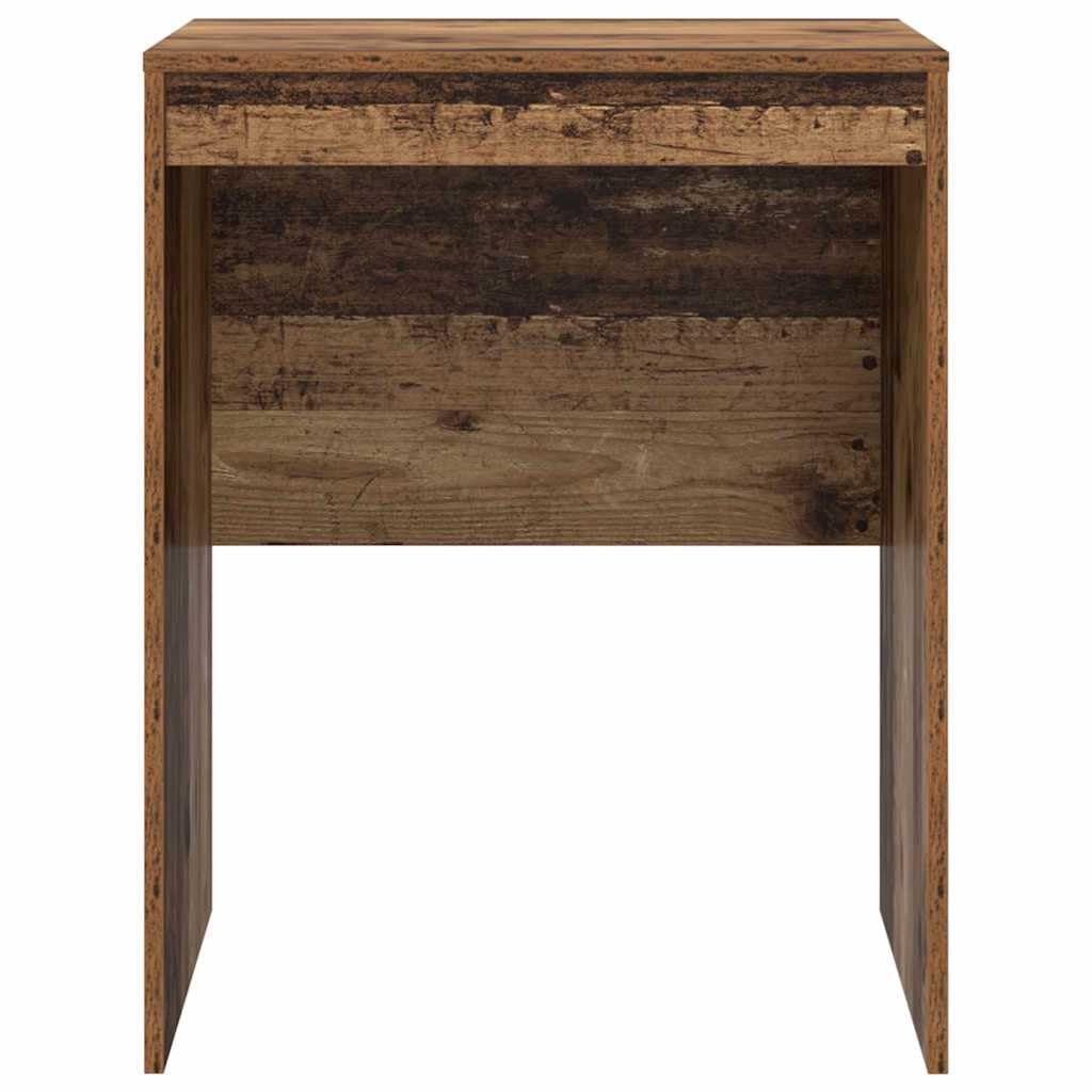 Scrivania in legno anticato, 60 x 50 x 76 cm, in legno, compatta, per home office e studio, ripiano per laptop e monitor, dimensioni pratiche per camera dei ragazzi e postazione di lavoro da